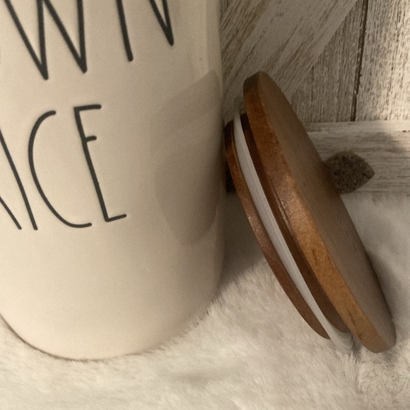Rae Dunn Brown Rice Canister w/ Wooden Lid - Picture 5 of 6